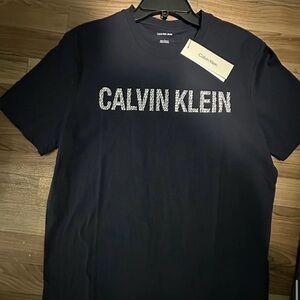 Calvin Klein Men's Navy Logo Tee